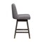 Armen Living Amalie Swivel Counter Stool in Gray Oak Wood Finish with Mocha Fabric 840254332058 - alternate 4